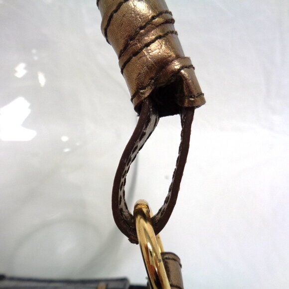 MARIO VALENTINO Mini Bag Black Canvas and Black Croc Embossed Leather - Picture 3 of 14